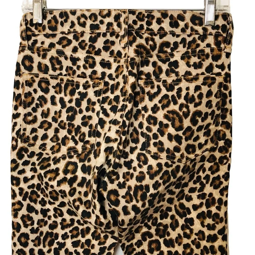 Veronica Beard Debbie 10” High Rise Leopard Cut Print Jeans Sz 24 Ankle novelty - Picture 11 of 15